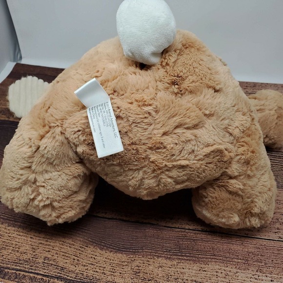 Animal Adventure Easter Bunny Rabbit Plush Stuffed Animal Tie Dye Bow Brown 14" - Picture 5 of 8